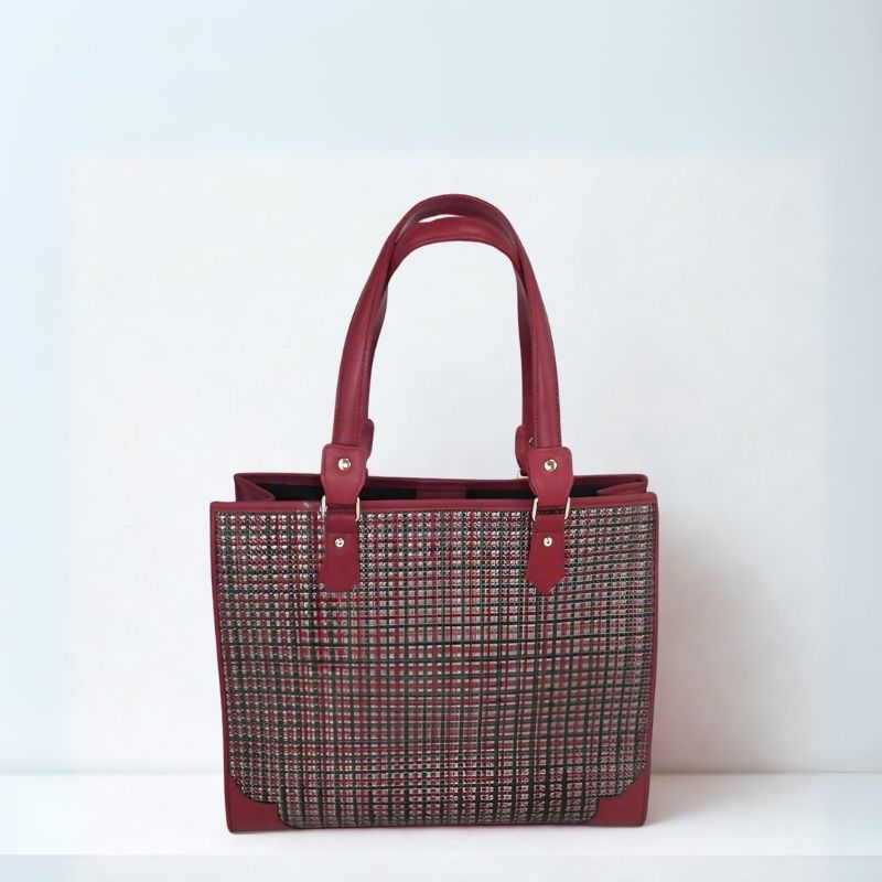 グリマ ショルダートートバッグ ワイン