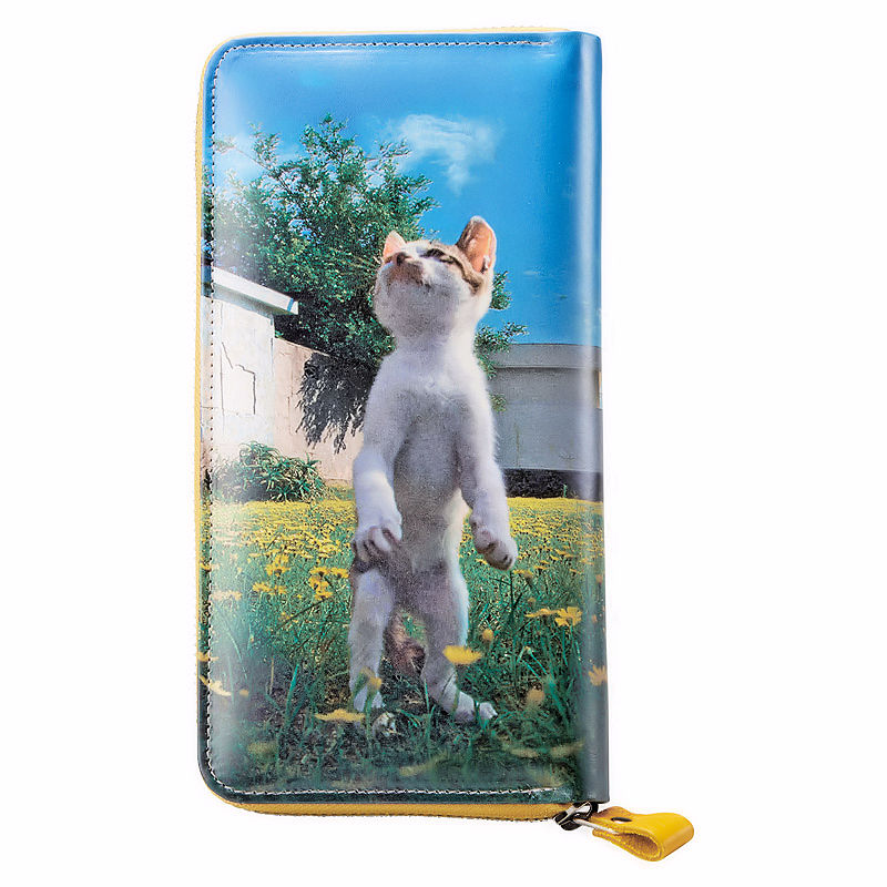 立ち猫ラウンド札入れ